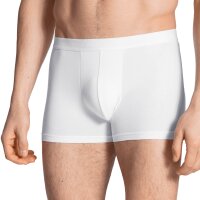 CALIDA Mens Boxer Shorts, 3-Pack - Natural Benefit, Elastic Waistband, Single Jersey White S (Small)