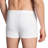 CALIDA Mens Boxer Shorts, 3-Pack - Natural Benefit, Elastic Waistband, Single Jersey White S (Small)