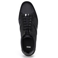 BOSS Herren Sneaker - Saturn Lowp, Turnschuh, Freizeit, Material-Mix mit Echtleder Schwarz EUR 43