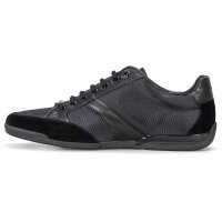 BOSS Herren Sneaker - Saturn Lowp, Turnschuh, Freizeit, Material-Mix mit Echtleder Schwarz EUR 44
