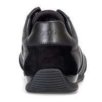 BOSS Herren Sneaker - Saturn Lowp, Turnschuh, Freizeit, Material-Mix mit Echtleder Schwarz EUR 44