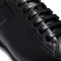 BOSS mens sneaker - Saturn Lowp, trainers, leisure, material mix with genuine leather Black EUR 41 (UK 7)
