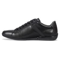 BOSS Herren Sneaker - Saturn Lowp Lux4, Turnschuh, Freizeit, Echtleder Schwarz EUR 45
