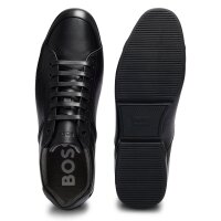 BOSS Herren Sneaker - Saturn Lowp Lux4, Turnschuh, Freizeit, Echtleder Schwarz EUR 45