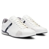 BOSS Herren Sneaker - Saturn Lowp Lux4, Turnschuh, Freizeit, Echtleder Weiß EUR 45