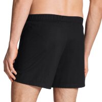 CALIDA Mens Jersey Boxer Shorts - Cotton Code, unicolored, 100% cotton Black M (Medium)