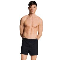 CALIDA Mens Jersey Boxer Shorts - Cotton Code, unicolored, 100% cotton Black XXL (XX-Large)