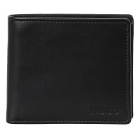 BOSS mens wallet with coin pocket - ASOLO, wallet, genuine leather, 9.5x11x2.5cm (HxWxD) Black