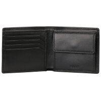 BOSS mens wallet with coin pocket - ASOLO, wallet, genuine leather, 9.5x11x2.5cm (HxWxD) Black