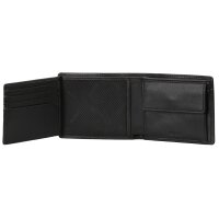 HUGO Herren Geldbörse mit Münzfach - SUBWAY TRIFOLD, Geldbeutel, Echtleder, 9,5x11x3cm (HxBxT) Schwarz