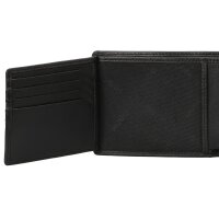 HUGO Herren Geldbörse mit Münzfach - SUBWAY TRIFOLD, Geldbeutel, Echtleder, 9,5x11x3cm (HxBxT) Schwarz