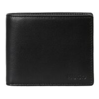 HUGO mens wallet with coin compartment - SUBWAY COIN, wallet, genuine leather, 9.5x11x2.5cm (HxWxD) Black