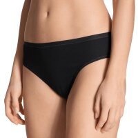 CALIDA Damen Slips, 2er Pack - Benefit Women, Jersey, einfarbig Schwarz XS (36/38)