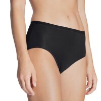 CALIDA Damen Slip - Natural Comfort, High Waist, Natürlicher Glanz, Single Jersey Schwarz L (48/50)