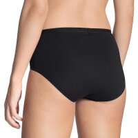 CALIDA Damen Slip - Natural Comfort, High Waist, Natürlicher Glanz, Single Jersey Schwarz L (48/50)