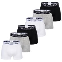 POLO RALPH LAUREN Mens Boxer Shorts, 6-pack - CLASSIC-6 PACK- TRUNK, Cotton Stretch, Logo Waistband