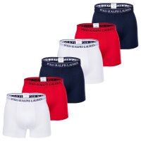 POLO RALPH LAUREN Mens Boxer Shorts, 6-pack - CLASSIC-6 PACK- TRUNK, Cotton Stretch, Logo Waistband