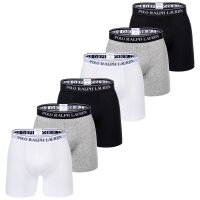 POLO RALPH LAUREN Mens Boxer Shorts, 6 Pack - BOXER BRIEF - 6 PACK, Cotton Stretch, Logo Waistband