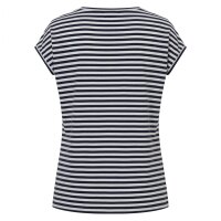 JOOP! Damen T-Shirt - Kurzarm, Rundhals, Jersey, gestreift, Cotton Stretch Dunkelblau/Weiß XS