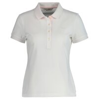 GANT ladies polo shirt - CONTRAST COLLAR PIQUE POLO, half sleeve, button placket, logo White S (Small)