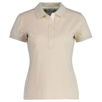 GANT Damen Poloshirt - CONTRAST COLLAR PIQUE POLO, Halbarm, Knopfleiste, Logo Beige XS