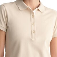 GANT Damen Poloshirt - CONTRAST COLLAR PIQUE POLO, Halbarm, Knopfleiste, Logo Beige XS