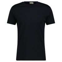 GANT Mens T-shirt - REGULAR SHIELD, round neck, short sleeve, cotton, embroidery Black 2XL (XX-Large)