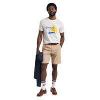 GANT mens Bermuda shorts - RELAXED SHORTS, chino shorts, short trousers, cotton Khaki 31W