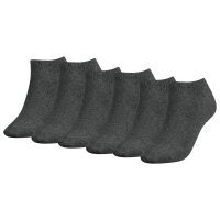 TOMMY HILFIGER Ladies Sneaker Socks, 6-pack - TH, cotton, plain Grey 35-38