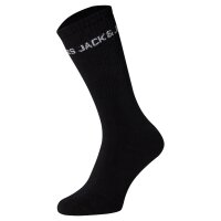 JACK&JONES Childrens Tennis Socks, 5-Pack - JACBASIC LOGO TENNISSOCK, Cotton Blend, Logo Black 33-37 (UK 1-4,5)