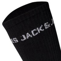 JACK&JONES Childrens Tennis Socks, 5-Pack - JACBASIC LOGO TENNISSOCK, Cotton Blend, Logo Black 33-37 (UK 1-4,5)