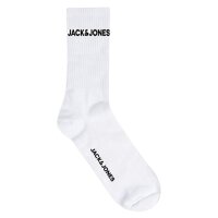 JACK&JONES Childrens Tennis Socks, 5-Pack - JACBASIC LOGO TENNISSOCK, Cotton Blend, Logo White 33-37 (UK 1-4,5)