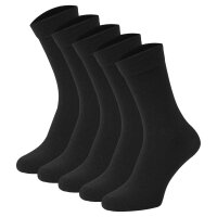 JACK&JONES Childrens Socks, 5-Pack - JACBLACK SOCK, Cotton Blend, Solid Color Black 33-37 (UK 1-4,5)