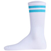 JACK&JONES Herren Tennissocken, 7er Pack - JACELI STRIPES TENNIS SOCK, Streifen, One Size Weiß/Bunt 40-46