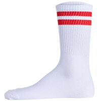 JACK&JONES Herren Tennissocken, 7er Pack - JACELI STRIPES TENNIS SOCK, Streifen, One Size Weiß/Bunt 40-46