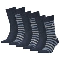 TOMMY HILFIGER Herren Socken, 6er Pack - Duo Stripe Sock, Strümpfe