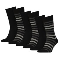 TOMMY HILFIGER Herren Socken, 6er Pack - Duo Stripe Sock, Strümpfe
