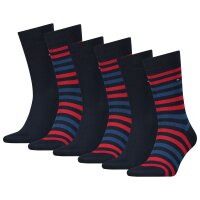 TOMMY HILFIGER Herren Socken, 6er Pack - Duo Stripe Sock, Strümpfe
