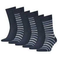 TOMMY HILFIGER Men Socks, Pack of 6 - Duo Stripe Sock, Stockings, Stripes, uni/striped