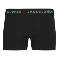 JACK&JONES Jungen Boxershorts, 7er Pack - JACBASIC TRUNKS, Baumwollmischung, Logobund Schwarz 128