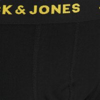 JACK&JONES Jungen Boxershorts, 7er Pack - JACBASIC TRUNKS, Baumwollmischung, Logobund Schwarz 128