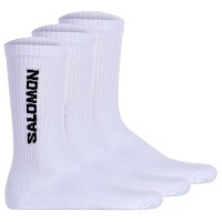 Salomon Unisex Socken, 3er Pack - EVERYDAY CREW, Frottee, Stütz-Zone, Logo Weiß 42-44