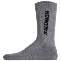 Salomon Unisex Socken, 3er Pack - EVERYDAY CREW, Frottee, Stütz-Zone, Logo Schwarz/Weiß/Grau 36-38