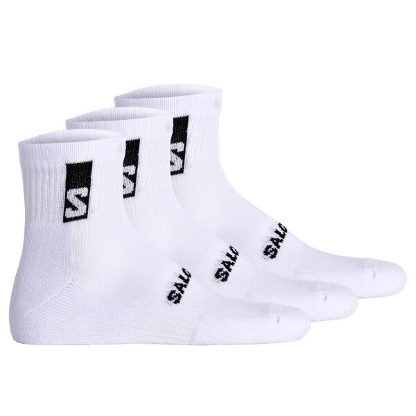 Salomon Unisex Quartersocken, 3er Pack - EVERYDAY ANKLE, Frottee, Stütz-Zone, Logo