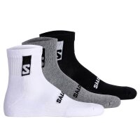 Salomon Unisex Quarter Socks, 3-pack - EVERYDAY ANKLE, Terry Cloth, Support Zone, Logo