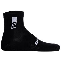 Salomon Unisex Quartersocken, 3er Pack - EVERYDAY ANKLE, Frottee, Stütz-Zone, Logo Schwarz/Weiß/Grau 45-47