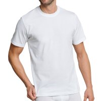 SCHIESSER Herren American T-Shirt 2er Pack - 1/2 Arm, Unterhemd, Rundhals Wei&szlig; M