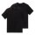 SCHIESSER Mens American T-Shirt 2-pack - 1/2 sleeve, undershirt, round neck Black XL (X-Large)