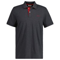 GANT Herren Poloshirt - REGULAR CONTRAST PIQUE RUGGER, Knopfleiste, Cotton Stretch Anthrazit M