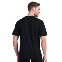 SCHIESSER Mens American T-Shirt 2-pack - 1/2 sleeve, undershirt, V-neck Black M (Medium)